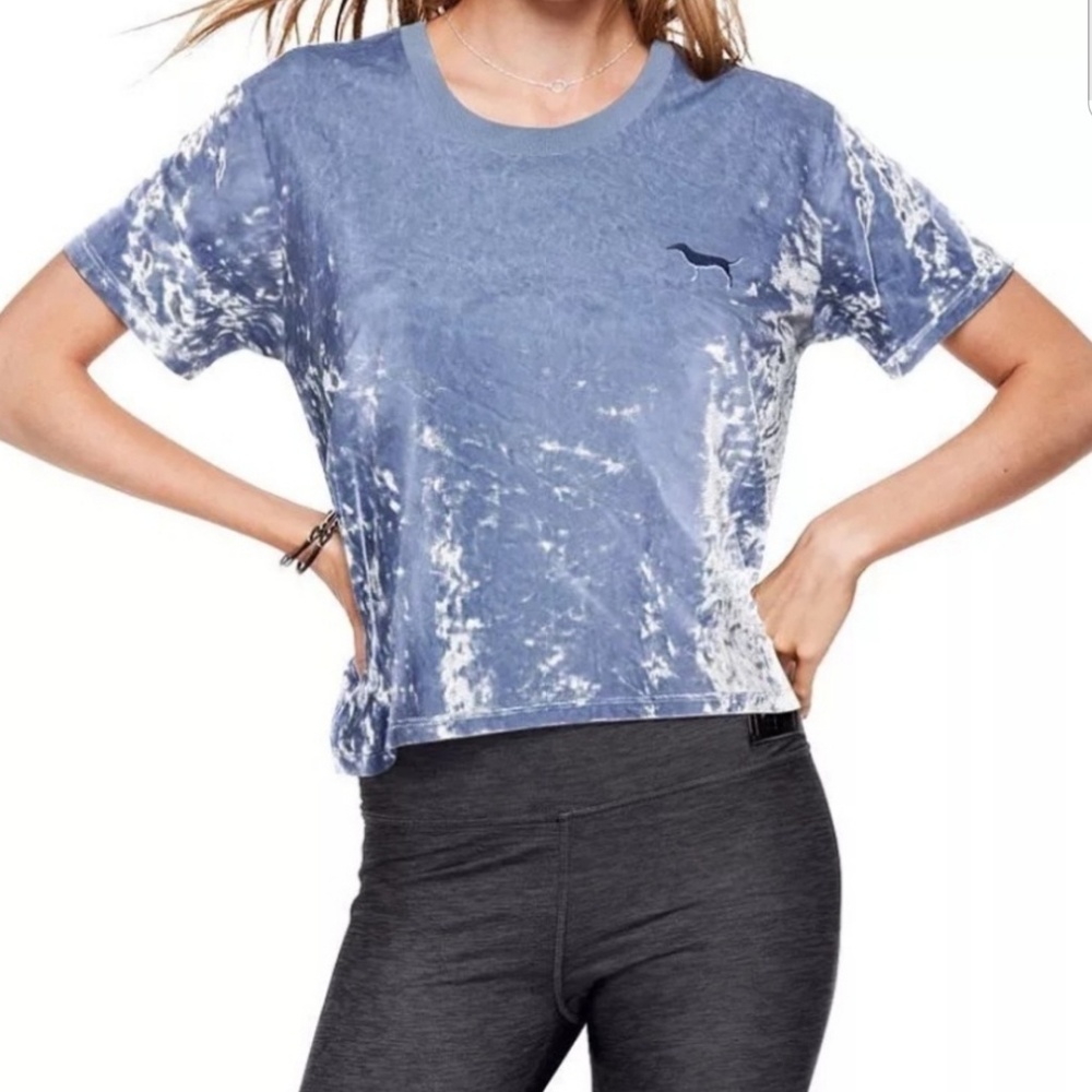 VS PINK Crushed Velvet Tee